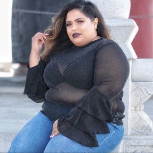 plus sheer top